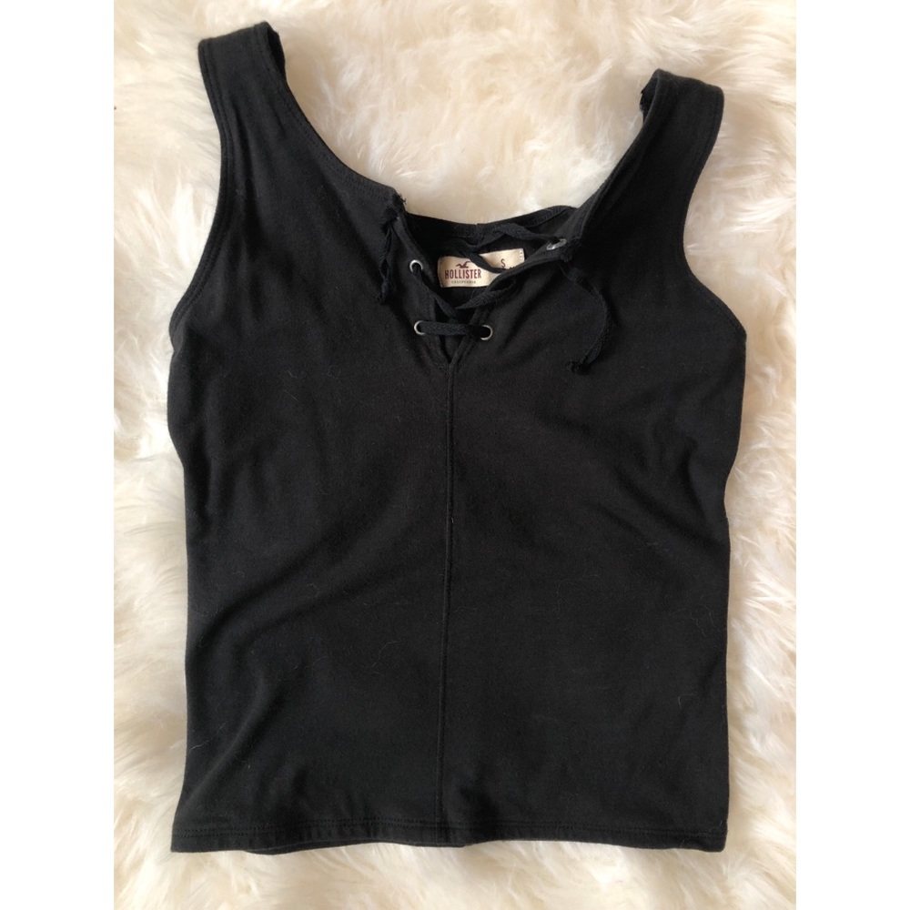 Hollister black crop top